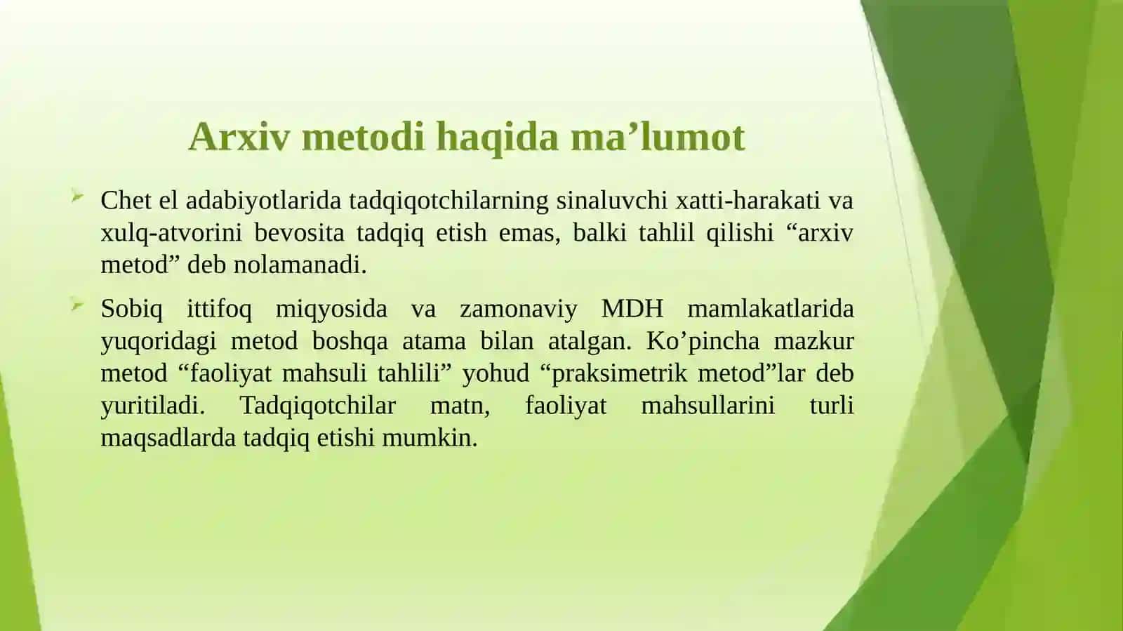 ARXIV METOD 3