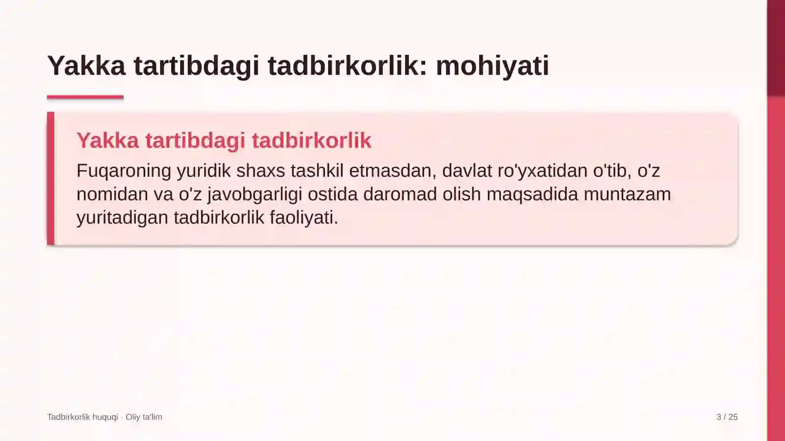 fermer xo'jaliklarida yakka tartibdagi tadbirkorlik 3221 3