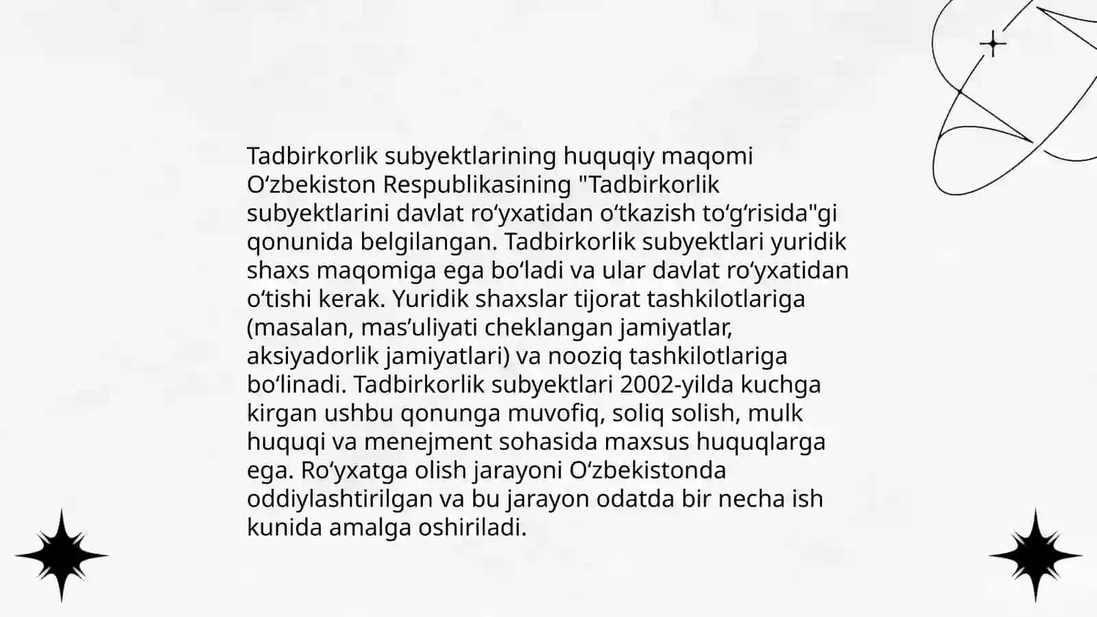 Beznisning tashkeliy-huquqiy asoslari 3
