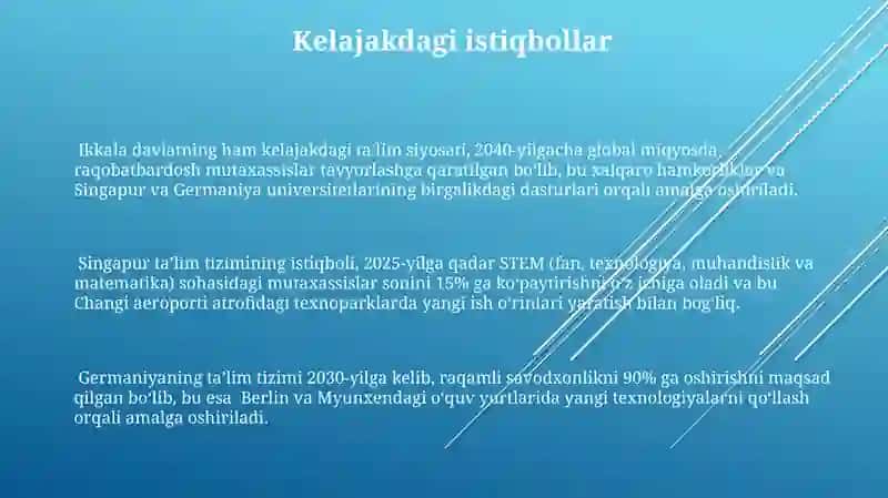 Germaniya davlati va Singapur davlatlari talim tizimi 3
