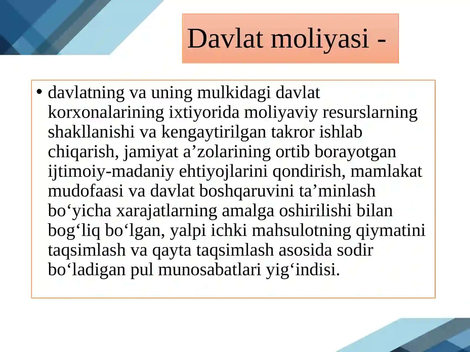 DAVLAT MOLIYASITIZIMI 3