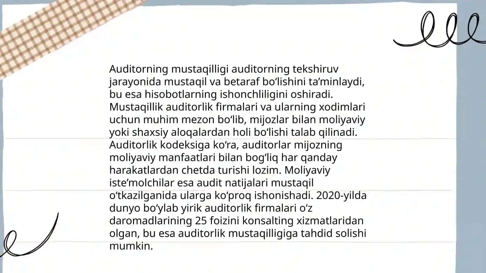 Auditorning kasb etikasi 3