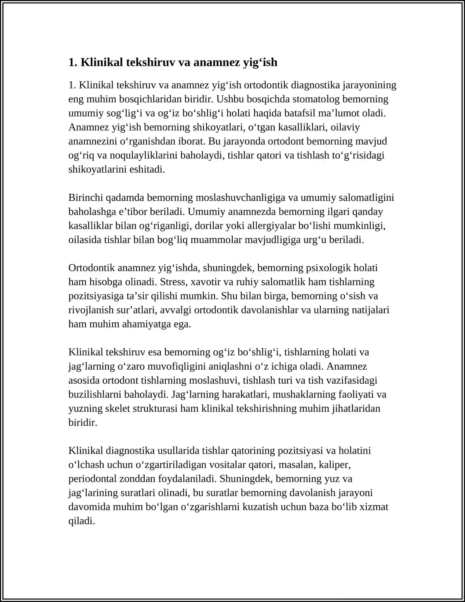 ORTODONTIK DIAGNOSTIKA USULLARI 3