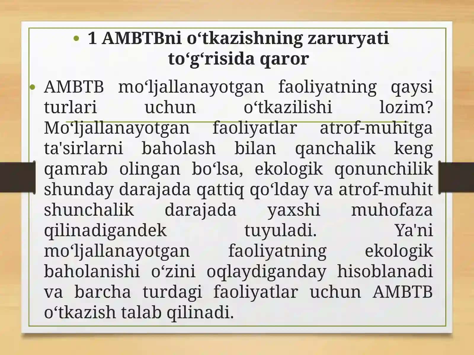 ATROF-MUHITGA TA'SIRLARNI BAHOLASH JARAYONINING BOSHLANG‘ICH BOSQICHLARI 3