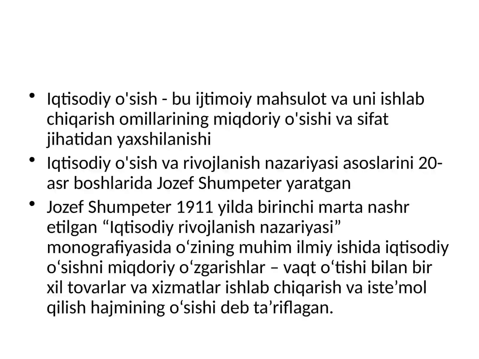 Iqtisodiyo’sishfaniningpredmeti, maqsadi va vazifalari 3