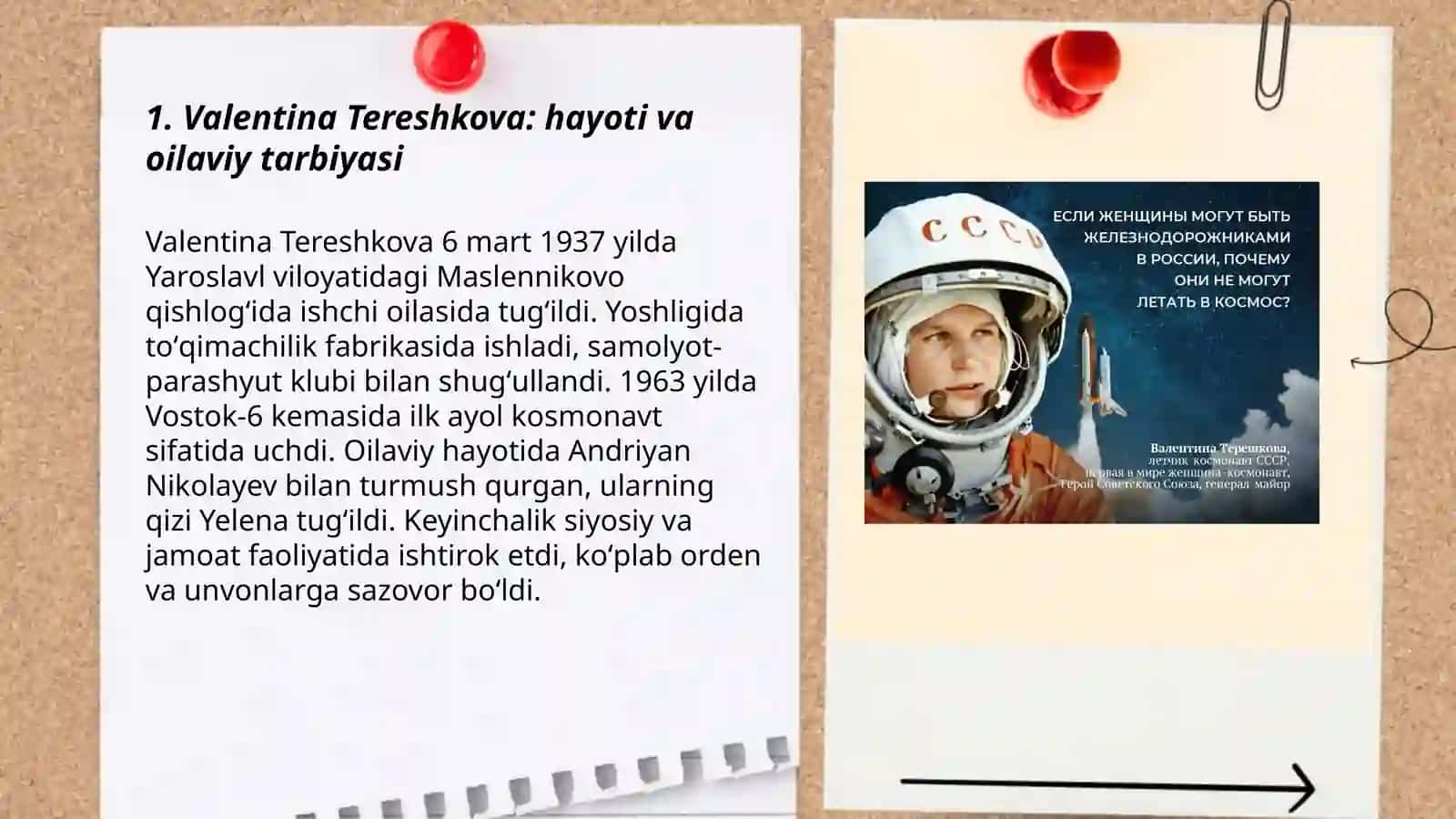 Valentina Tereshkova: hayoti va oilaviy tarbiyasi 3