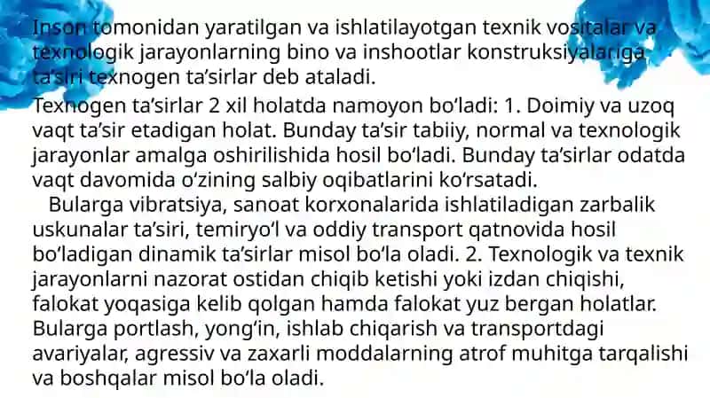 Texnogen halokatlarning kelib chiqishi 3
