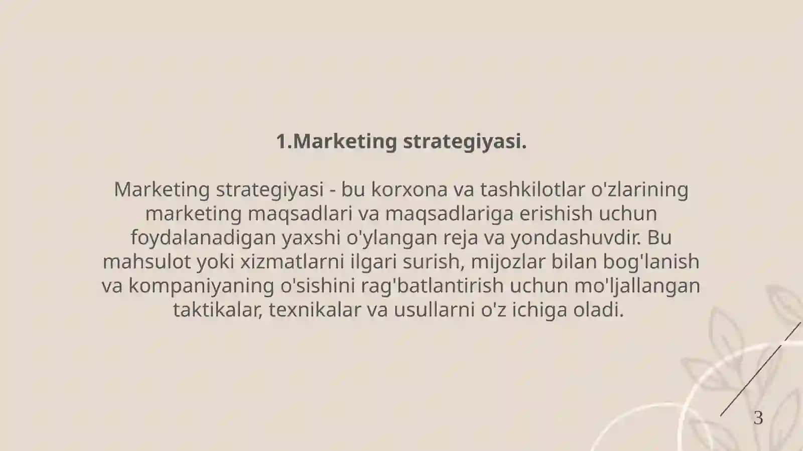 Biznes rejada marketing strategiyasi 3