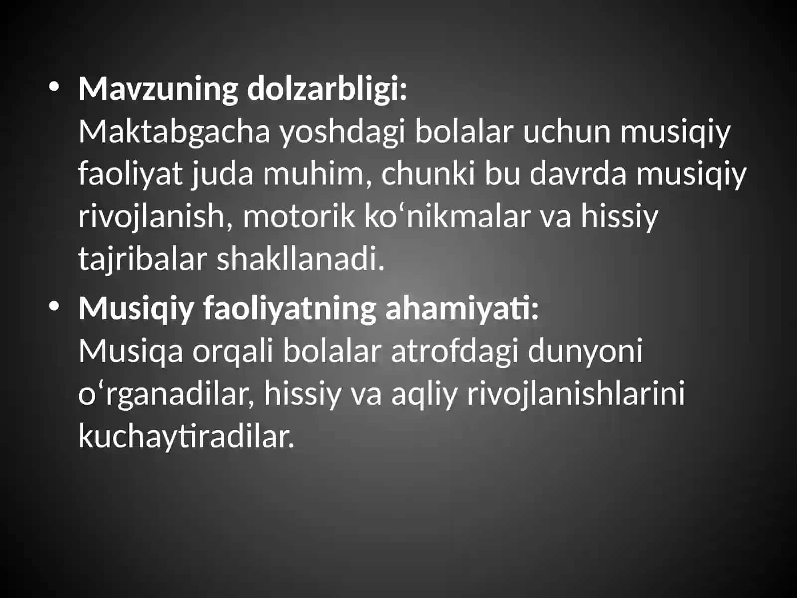 Bolalar musiqiy ta'limi metodikasi 3
