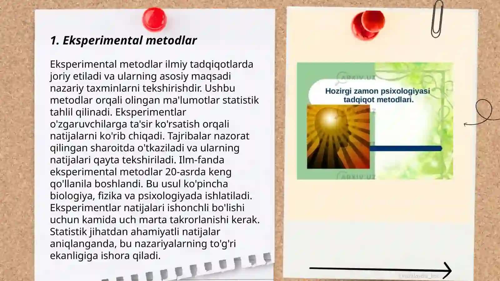 Hozirgi zamon psixologiyasining tadqiqot metodlari 3