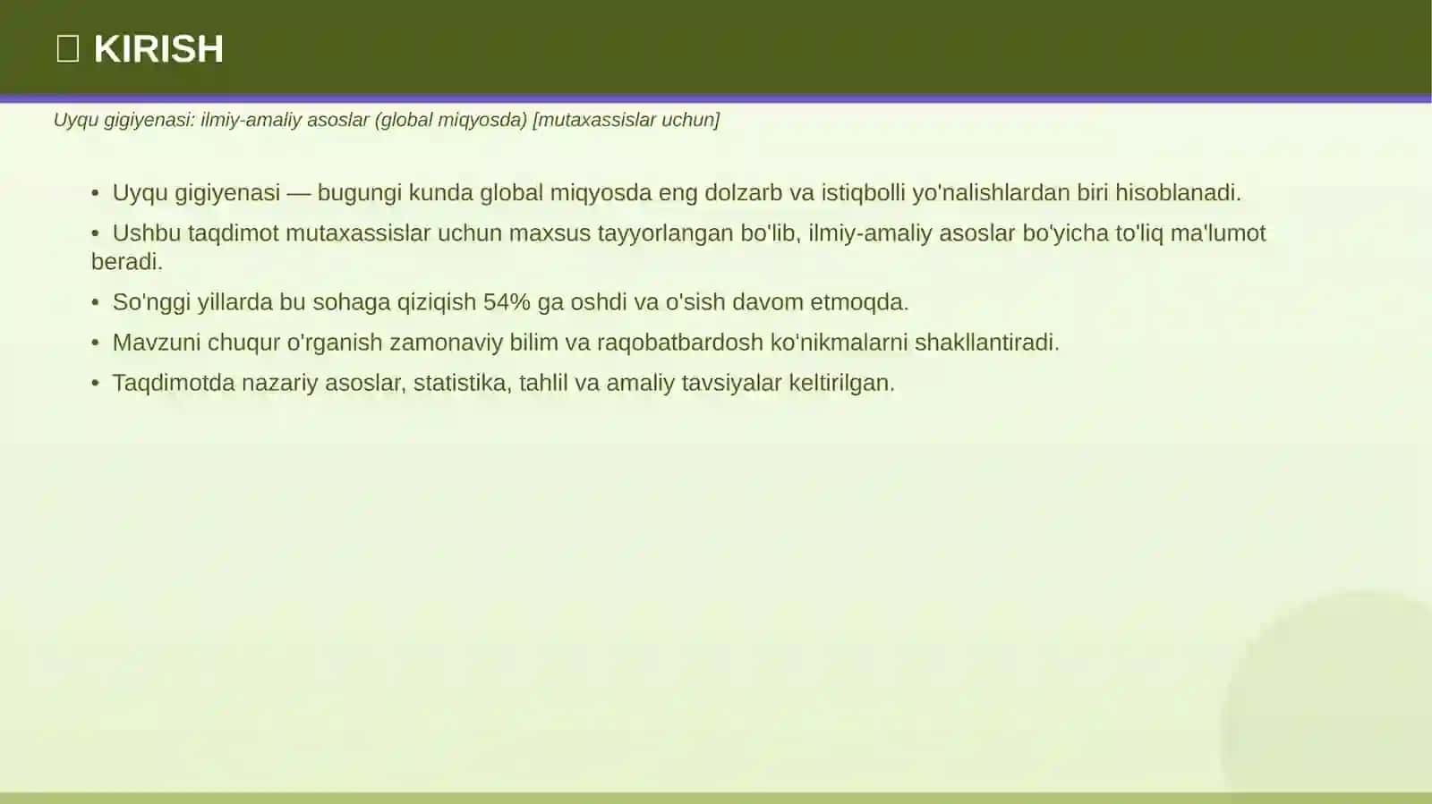 Uyqu gigiyenasi: ilmiy-amaliy asoslar (global miqyosda) [mutaxassislar uchun] 3