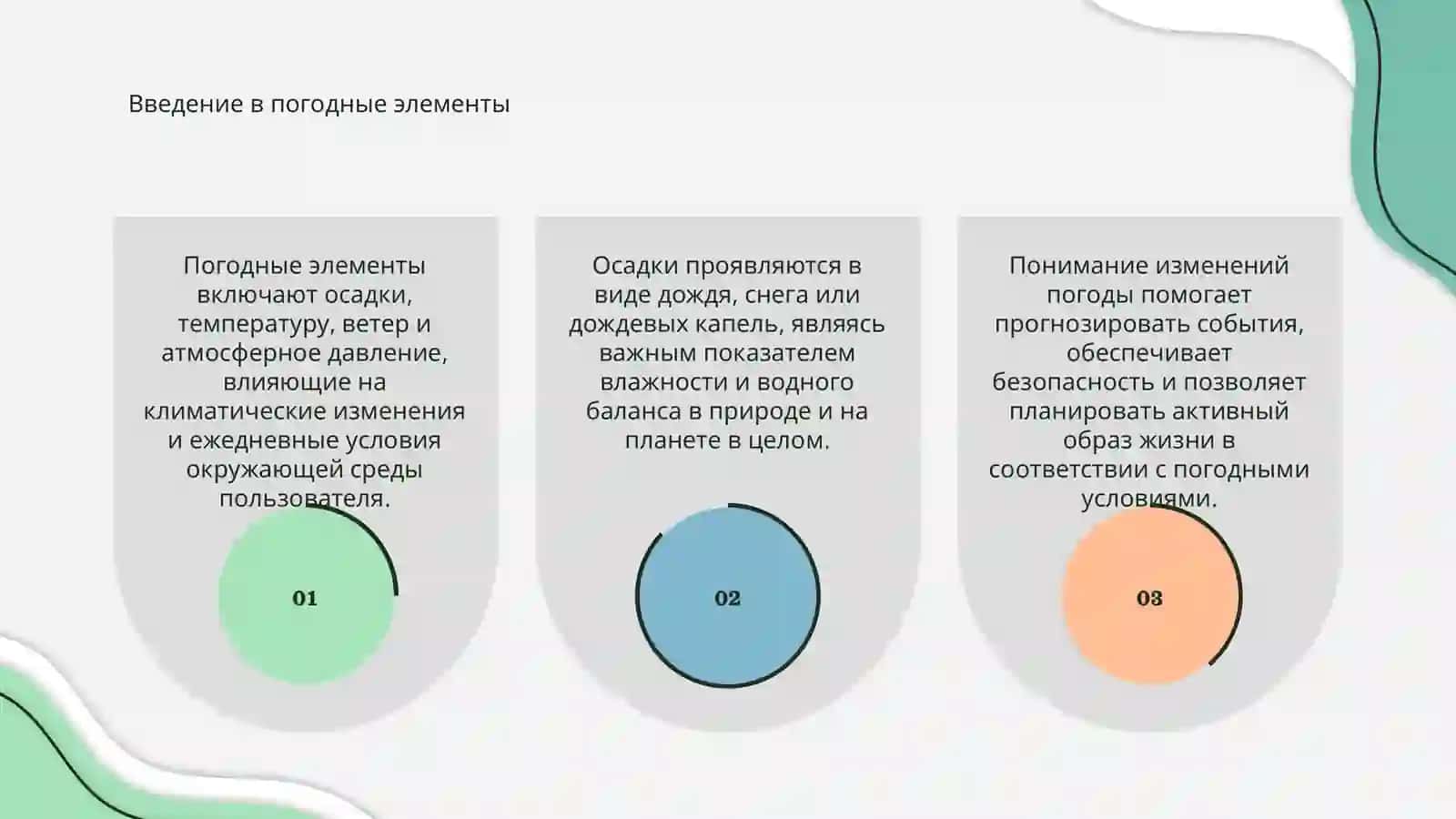 Погодные элементы и их влияние на климатические изменения 3