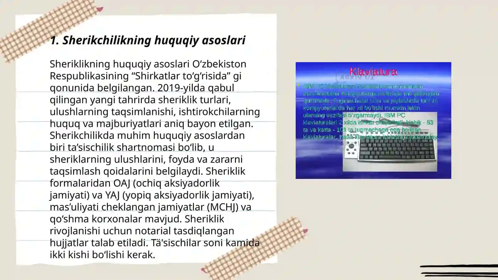 Sherikchilik va korporatsiyalar o‘rtasidagi huquqiy farqlar 3