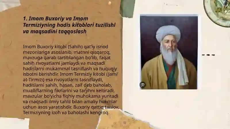Imom Buxoriy va Imom Termiziyning hadis ilmiga qoʻshgan hissalarining qiyosiy tahlili 3