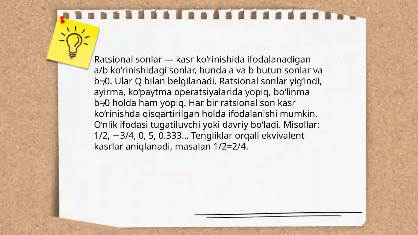 Ratsional sonlar tushunchasi va ta'rifi 3