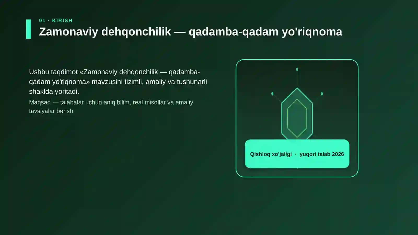 Zamonaviy dehqonchilik — qadamba-qadam yo'riqnoma 3