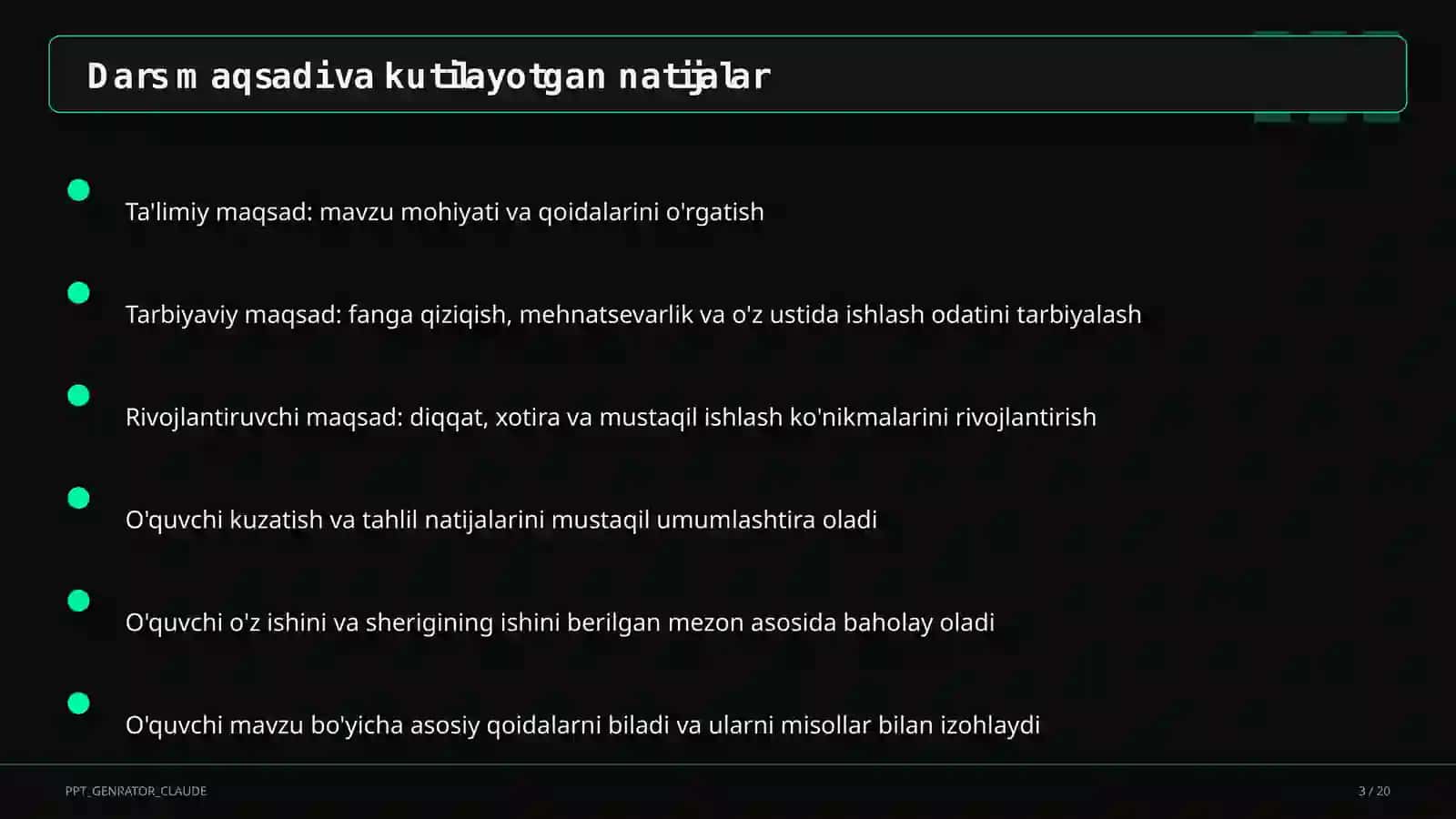 Geymifikatsiya: o'yin elementlari orqali o'qitish 3