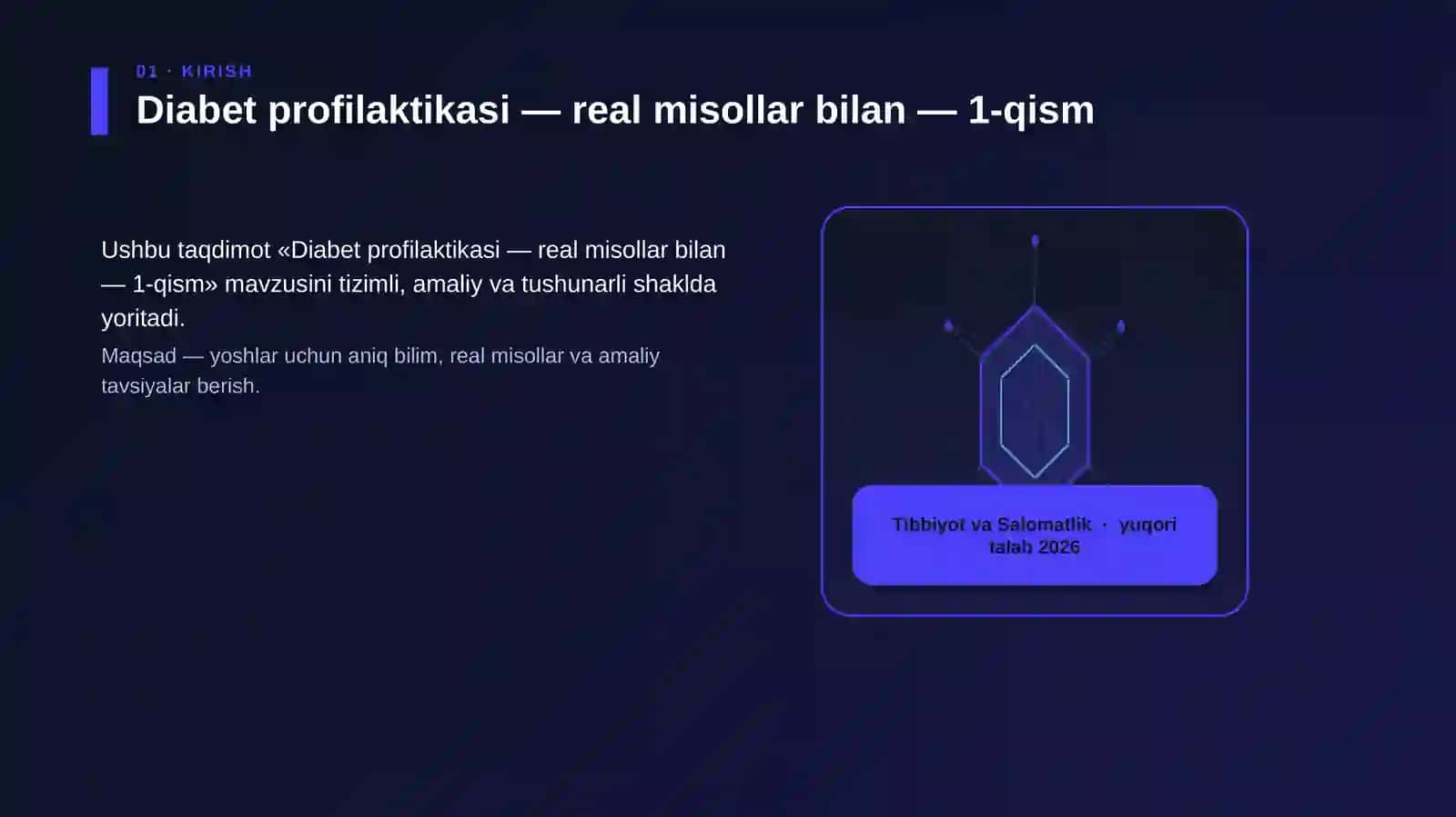 Diabet profilaktikasi — real misollar bilan — 1-qism 3