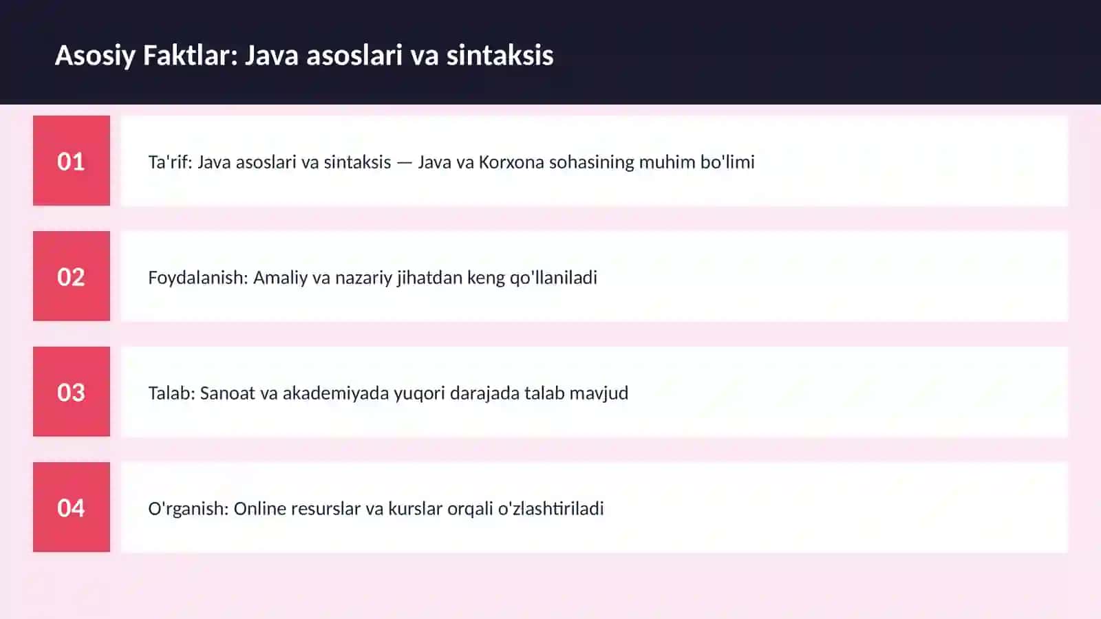 Java asoslari va sintaksis 3
