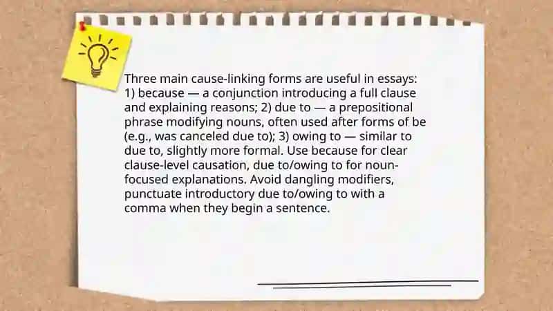 Cause and effect essay Vocabulary and structure 3