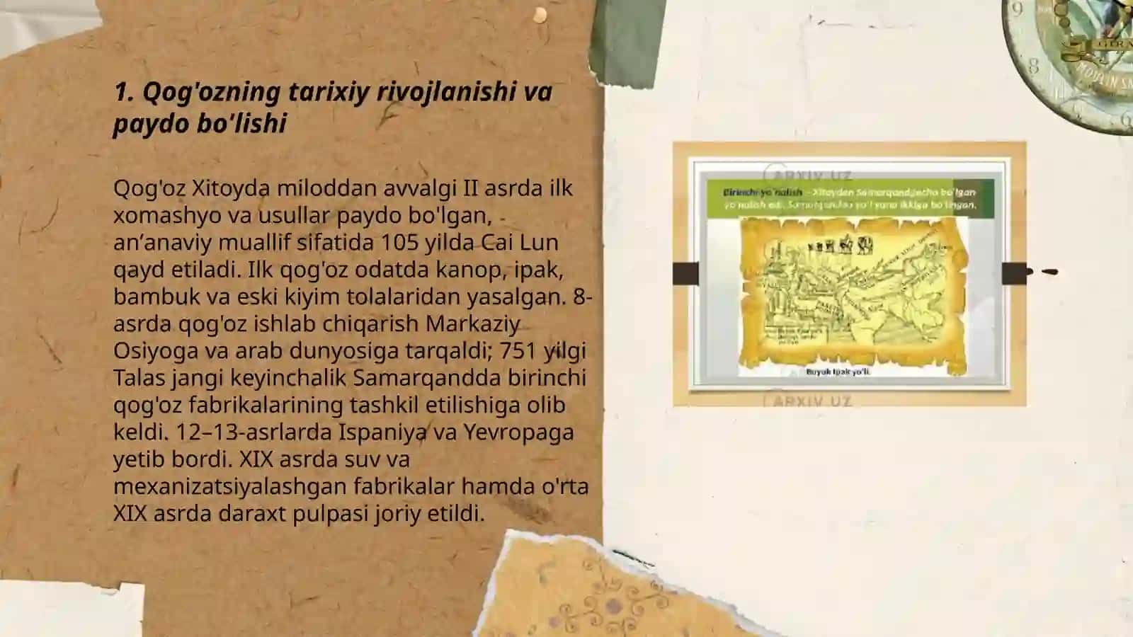 Qog'ozning tarixiy rivojlanishi va paydo bo'lishi 3