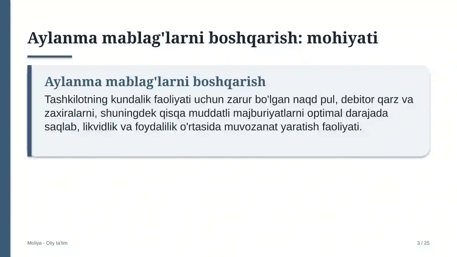 pediatriyada aylanma mablag'larni boshqarish 8225 3