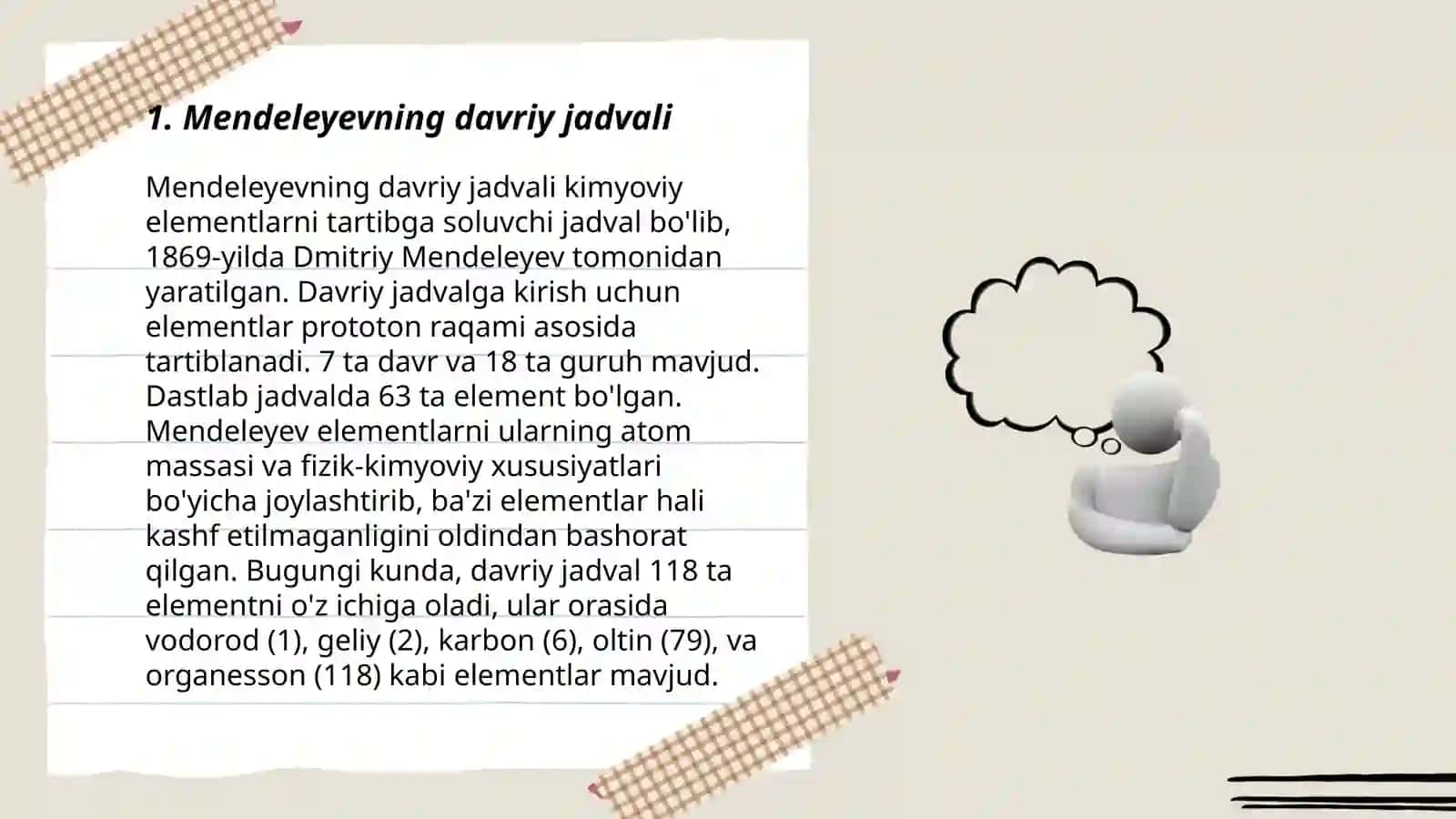 Mendeleyevning davriy jadvali 3