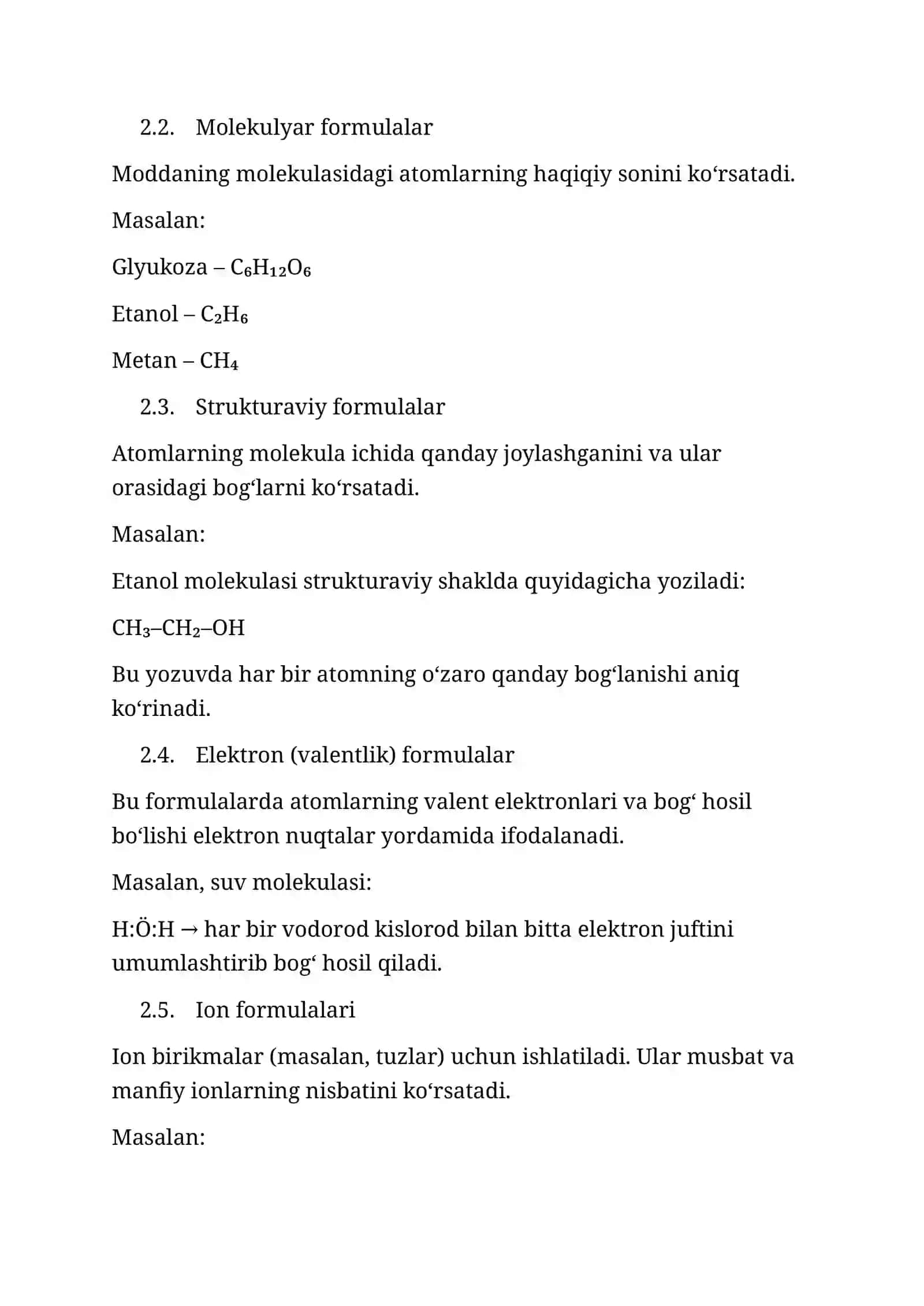 Kimyoviy formulalar 3