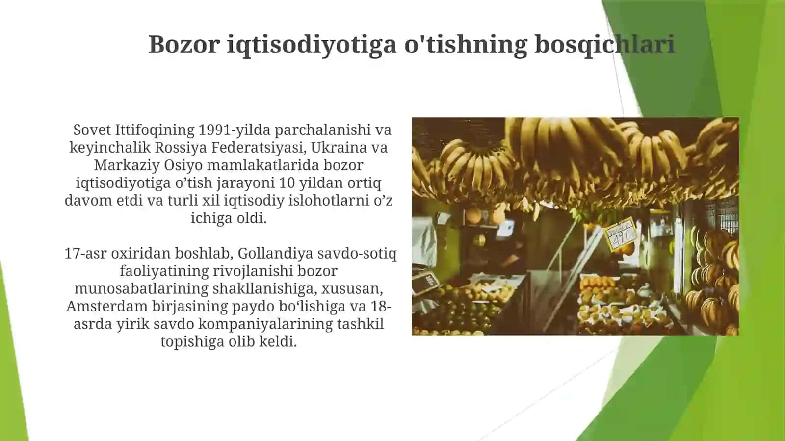 Bozor iqtisodiyotiga evolyutsion yo'lning sabablari 3