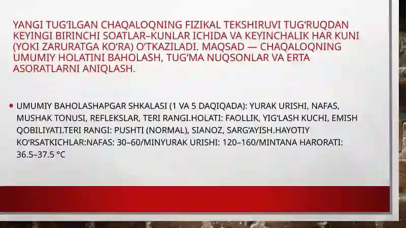 YANGI TUG’ILGAN CHAQALOQLARDA FIZIKAL TEKSHIRUV 3
