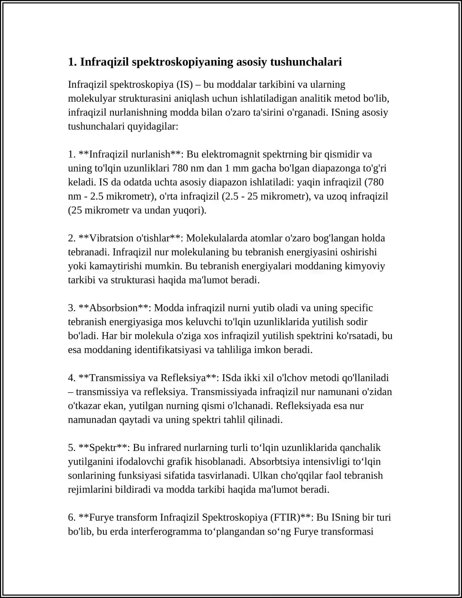 INFRAQIZIL SPEKTROSKOPIYA YORDAMIDA ORGANIK MODDALARNI ANIQLASH 3