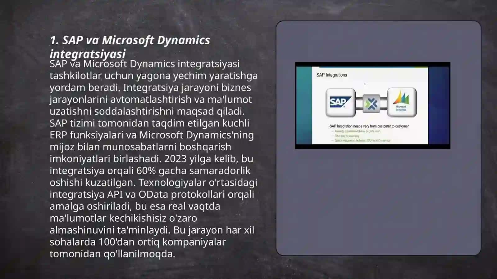SAP va Microsoft Dynamics integratsiyasi 3