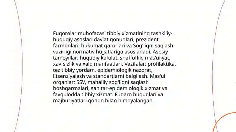 Fuqorolar muhofazasi tibbiy xizmatning tashkiliy tuzilishi 3