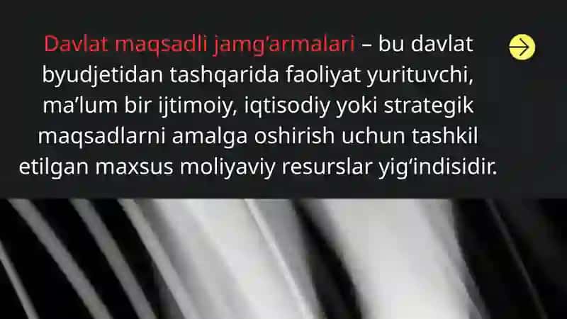 Davlatning Maqsadli jamg'armalari 3