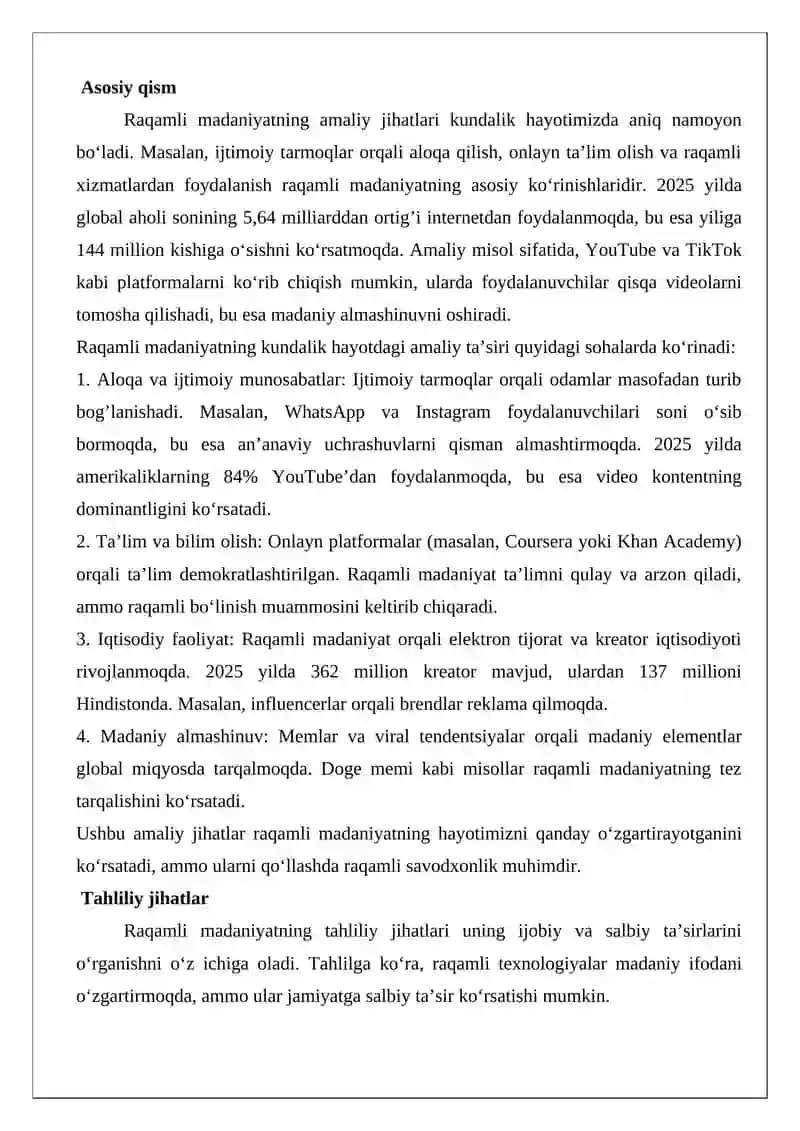 Raqamli madaniyatning hayotimizdagi mohiyati 3