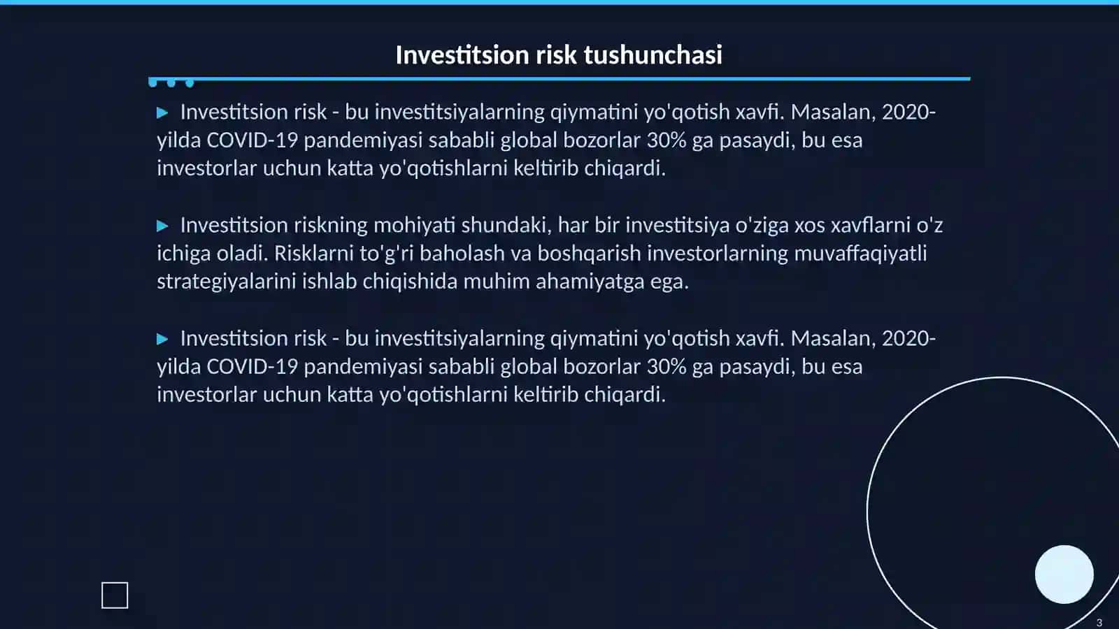 Investitsion riskni matematik modellash 3
