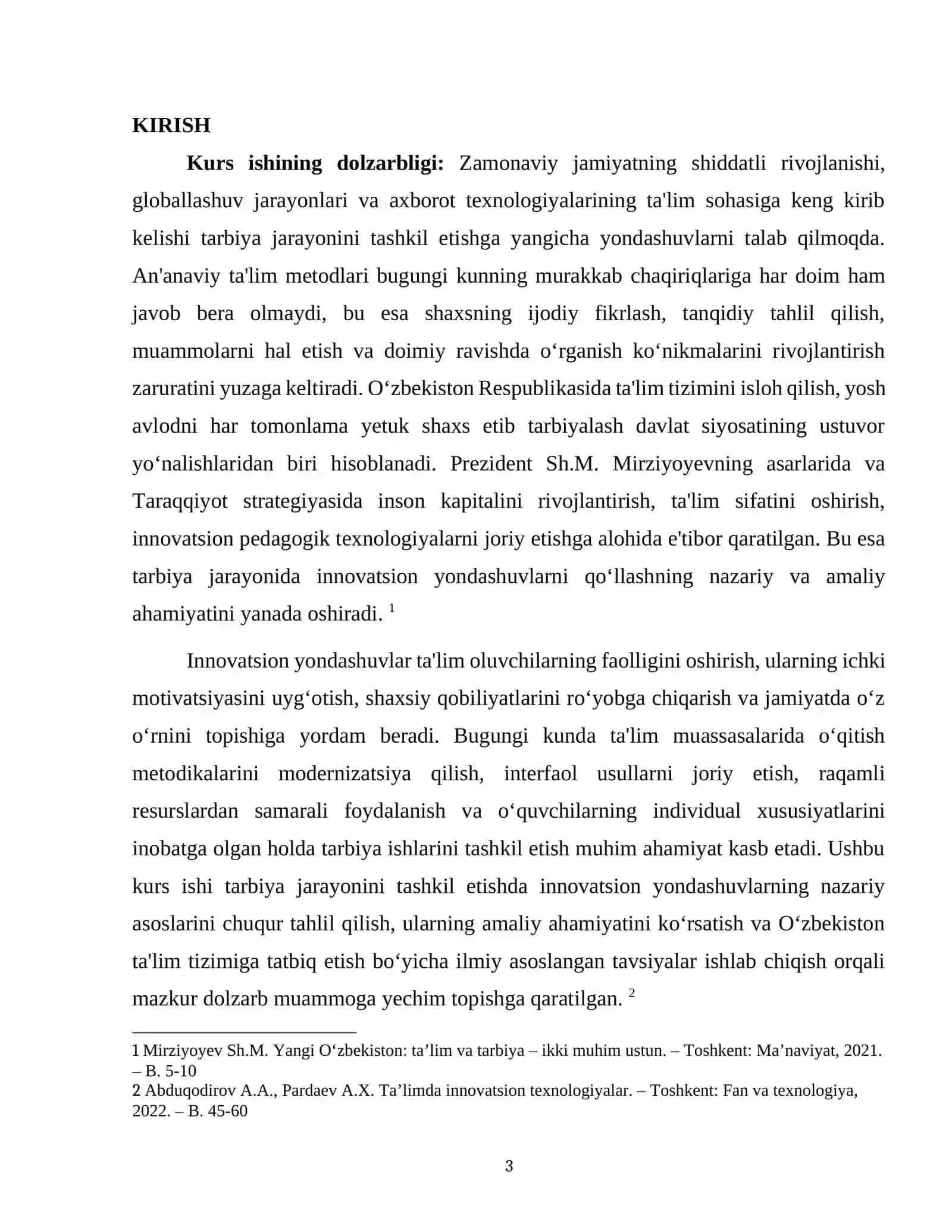 Tarbiya jarayonini tashkil etish innovatsion yondashivlar 3