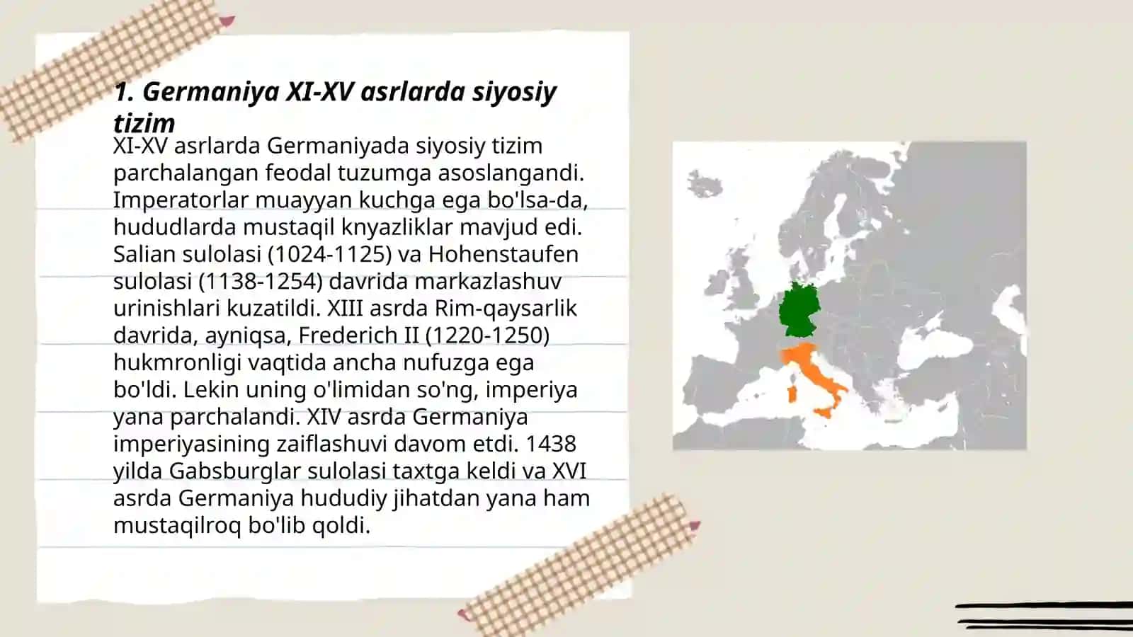 Germaniya va Italiya XI-XV asrlarda 3