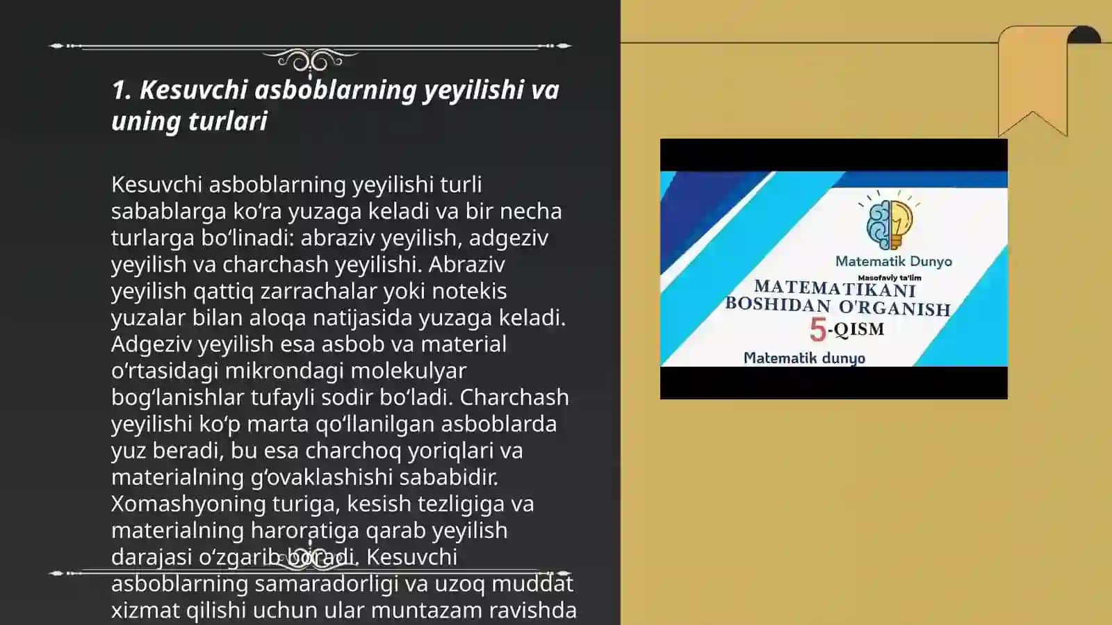 Kesuvchi asboblarning yeyilishini o'rganish 3