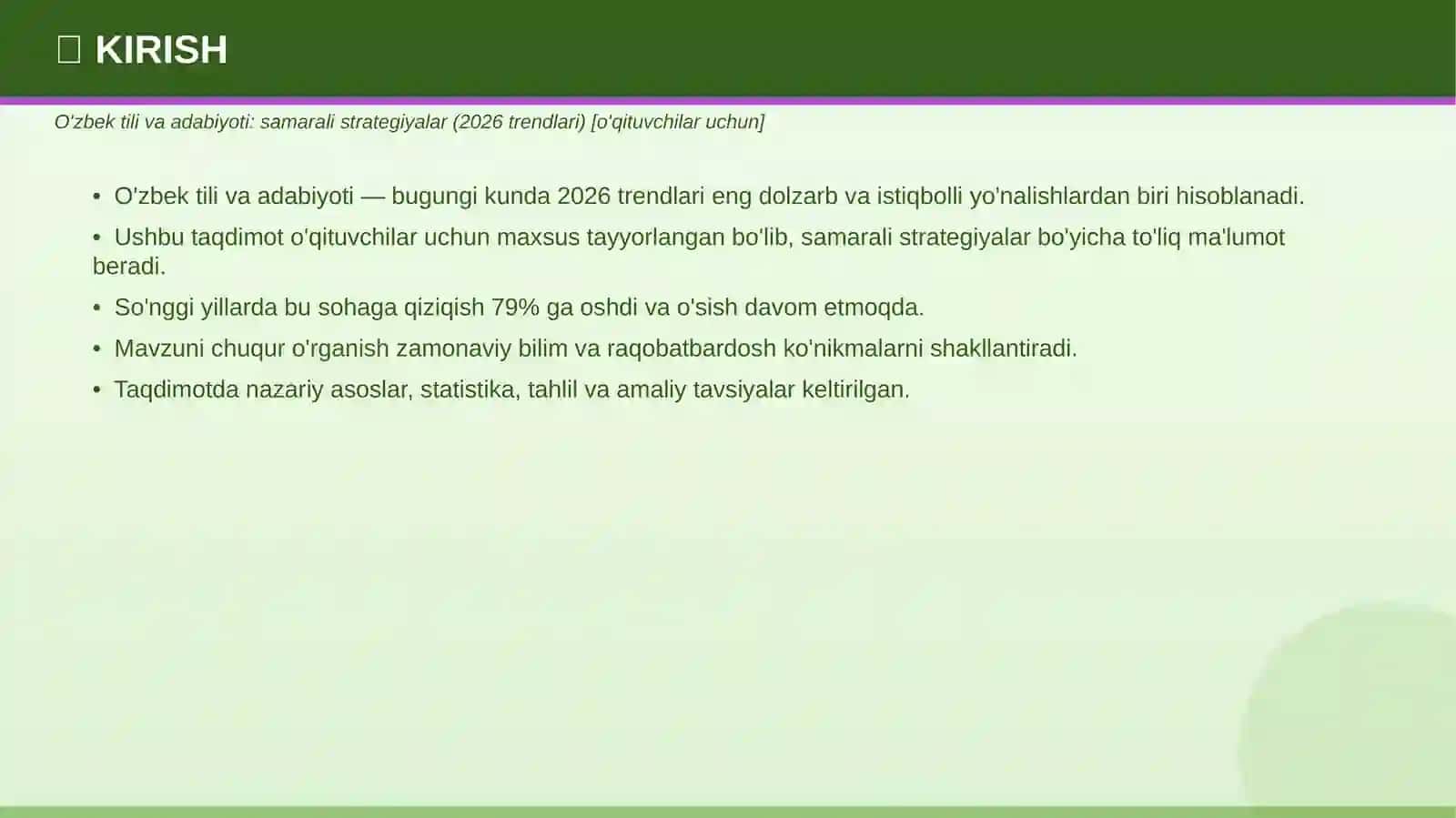 O'ZBEK TILI VA ADABIYOTI 3