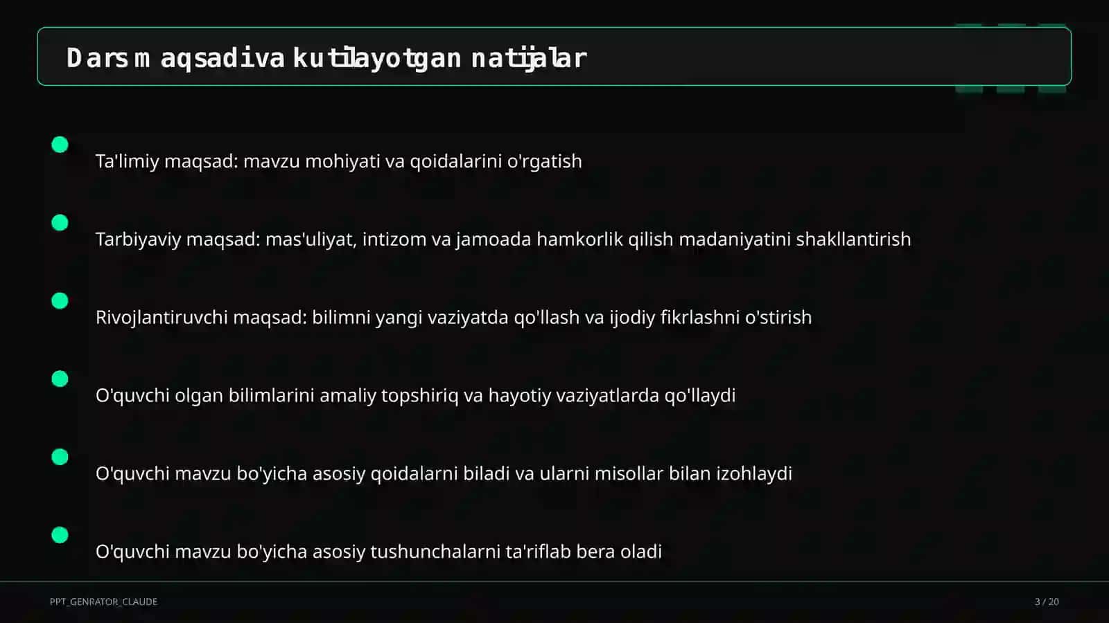 Natural ko'rsatkichli daraja va uning xossalari (7-sinf) 3