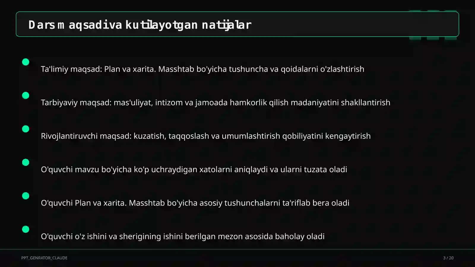 Plan va xarita. Masshtab (5-sinf) 3