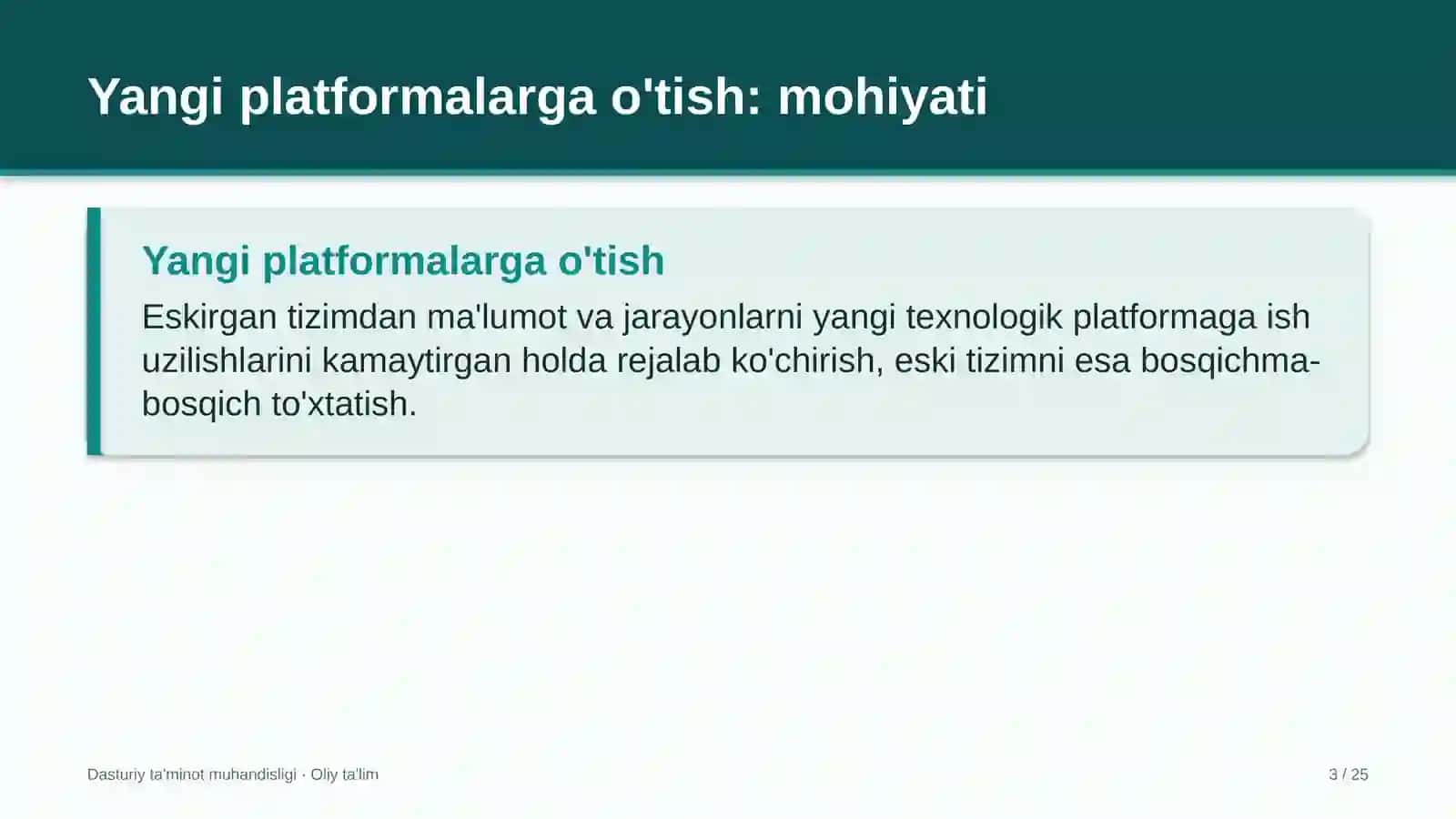 Davlat qo'riqxonalarida eskirgan tizimlardan yangi platformalarga o'tish 3