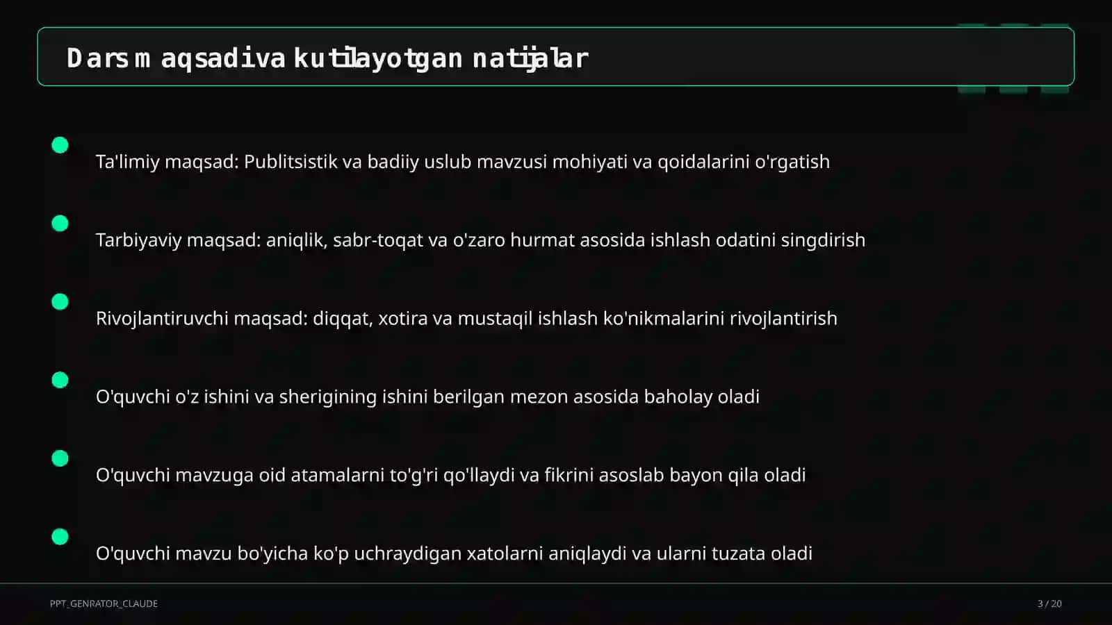 Publitsistik va badiiy uslub (10-sinf) 3
