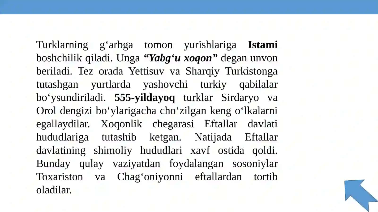 O’RTA OSIYO HALQLARI TURK HOQONLIK DAVRIDA 3