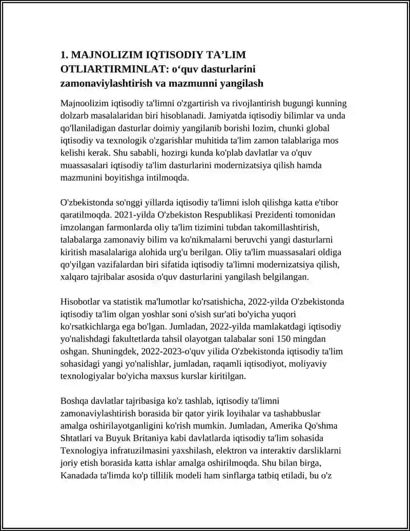 MAJNOLIZIM IQTISODIY TAʼLIM OTLIARTIRMINLAT 3