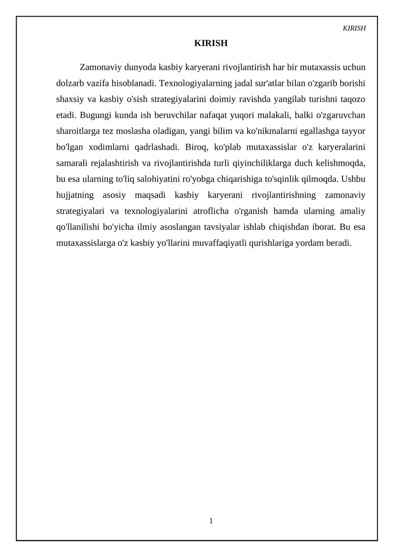 PROFESSIONAL KARYERANI RIVOJLANTIRISH STRATE- GIYASIVA TEXNOLOGIYASI 3