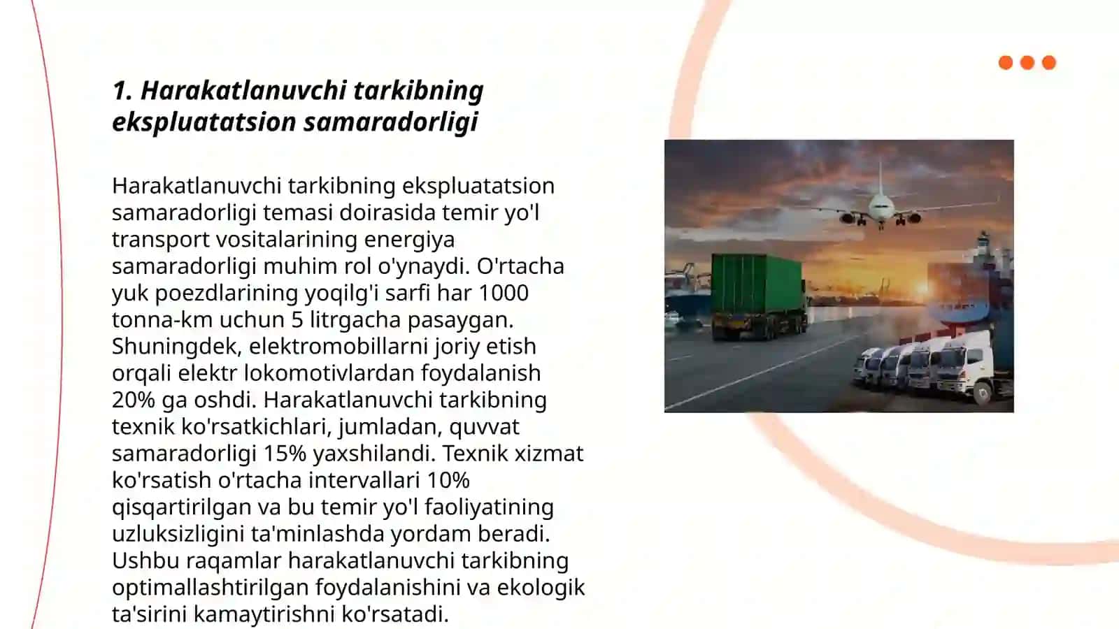 Harakatlanuvchi tarkibning ekspluatatsion xususiyatlari 3
