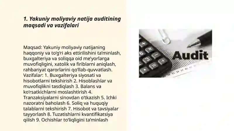 Yakuniy moliyaviy natija auditi 3
