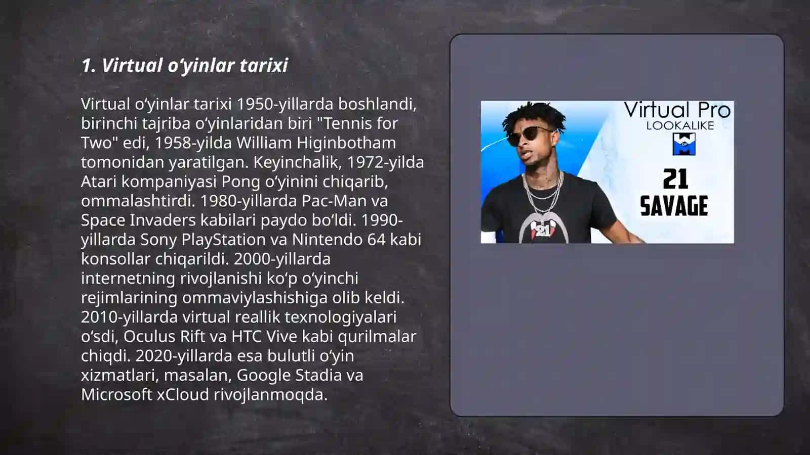 Virtual oʻyinlar 3